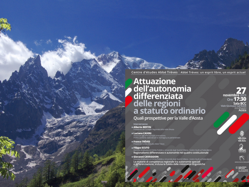 Attuazione dell'autonomia differenziata delle regioni a statuto ordinario. Quali prospettive per la Valle d'Aosta
